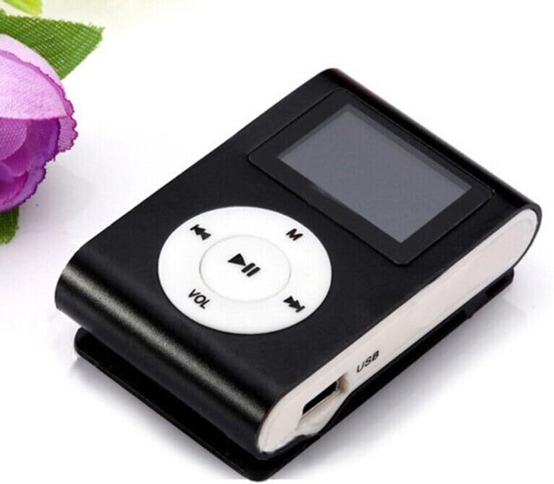 DRUMSTONE Portable Mini MP3 Music Player with Earphone and USB Cable MP3 Player(Black, 1 Display)