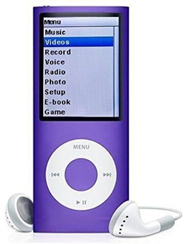 DRUMSTONE MP4 Player with Voice Recorder, Video & Audio Playback, and E-Book Viewer 16 GB MP4 Player(Purple, 1 Display)
