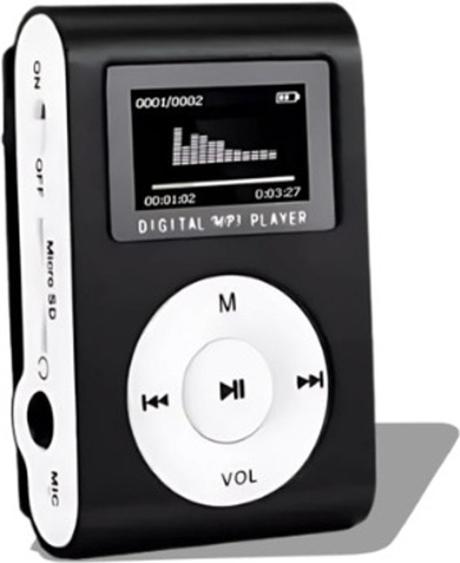 DRUMSTONE Black Digital MP3 Player: Compact Design with Crisp Audio, Extended Playtime, 32 GB MP3 Player(Black, 0.6 Display)