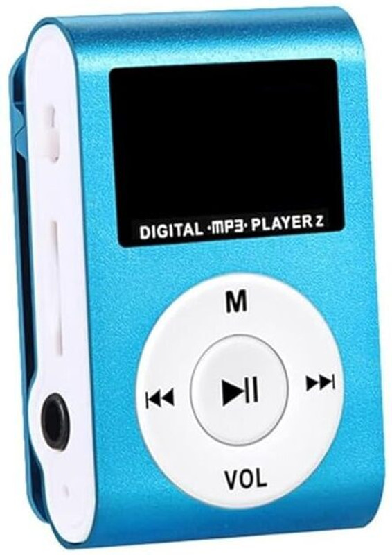 Rhobos Mini MP3 Music Player, Back Clip Design, Lossless Sound 6 GB MP3 Player(Blue, 1 Display)