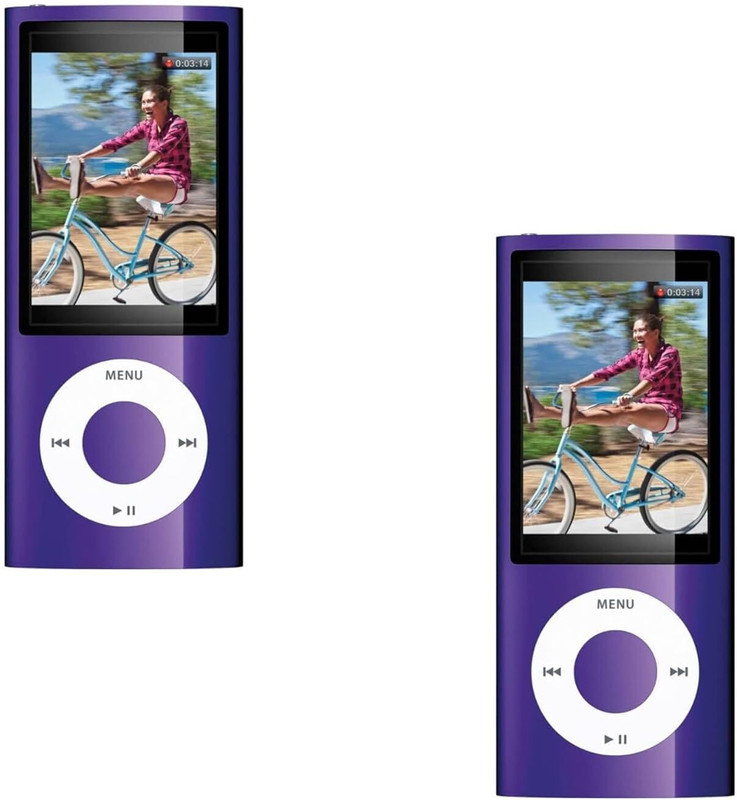 DRUMSTONE (Buy 1 Get 1) MP3 Music Player with FM Radio, SD Card Support MP3 Player(Purple, 4 Display)