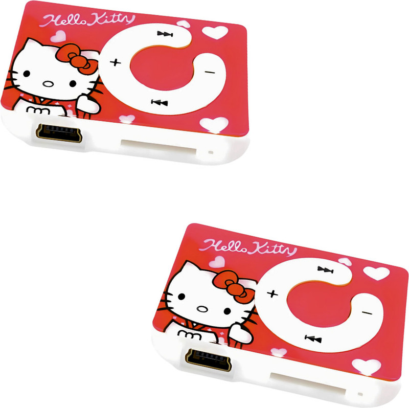 DRUMSTONE Portable Red Kitty Mp3 Music Player Best for Music Lovers - 15 Years Warranty MP3 Player(Red, 0 Display)