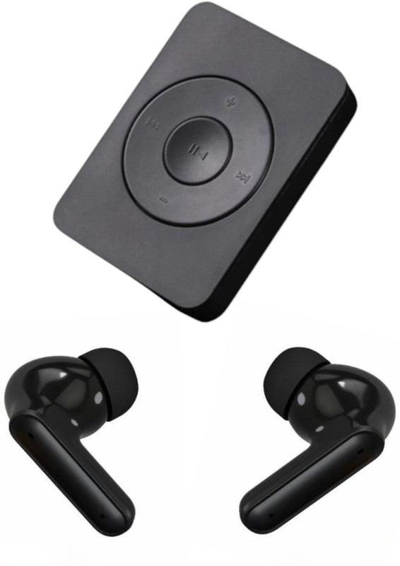 XZOR All-in-One Audio Player: Automatic Pairing Bluetooth Earbuds, Built-in Speaker MP3 Player(Black, 0 Display)