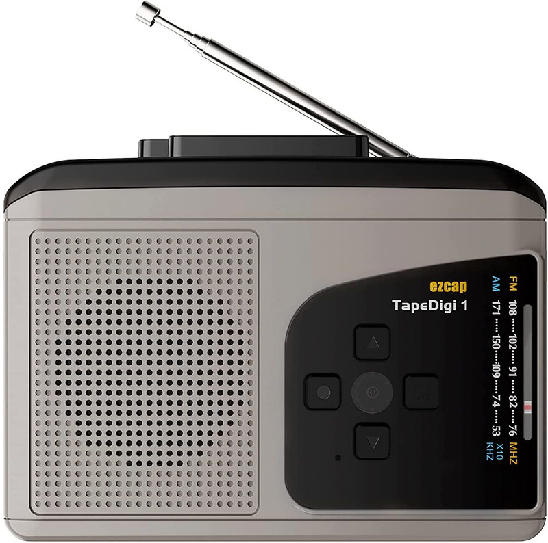 Tobo 234 Portable Cassette Players & Recorders, AM FM Radio Walkman Convert 32 GB MP3 Player(Grey, Black TD-984CA, 2.1 Display)