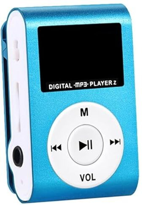 Lipzie Blue Mini Digital MP3 Player with Lightweight Portability 8 GB MP3 Player(Blue, 1.5 Display)