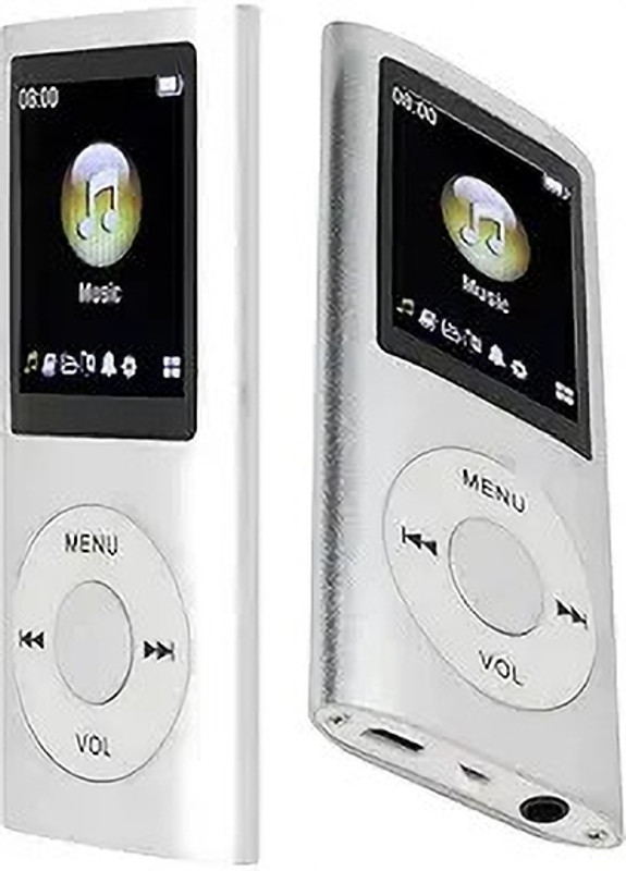 DRUMSTONE 𝑩𝑼𝒀 𝑶𝑵𝑬 𝑮𝑬𝑻 𝑶𝑵𝑬 MP4 Music Player with Earphones MP4 Player(Silver, 1.8 Display)