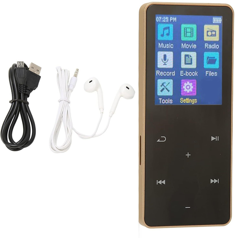 DRUMSTONE Gold MP3 MP4 Player – 16GB, Noise Reduction, Portable & Travel-Friendly 16 GB MP4 Player(Multicolor, 2.4 Display)