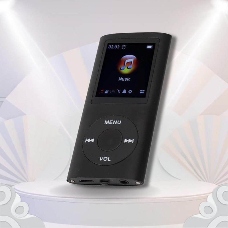 DRUMSTONE Black Long MP4 Player Compact High-Resolution Media Player Music Video & Photos MP4 Player(Black, 1.8 Display)