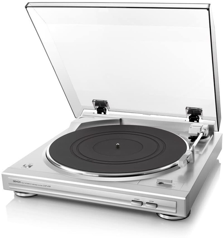 DENON DP-29F Fully Automatic Belt-Drive Turntable with Built-in Phono Equalizer Silver MP3 Player(Silver, 0 Display)