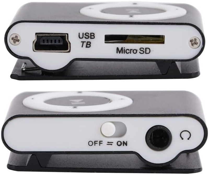DRUMSTONE Portable Mini MP3 Music Player with Clip, Memory Expandable Slot MP3 Player(Black, 1 Display)