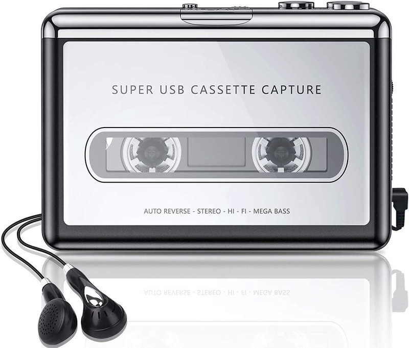 Etzin USB Cassette Player MP3 Portable USB 2.0 Handheld Tape to PC Super USB Cassette MP3 Player(Black, 0 Display)