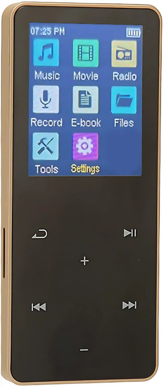 DRUMSTONE Digital MP4 Player Versatile Features for Active Lifestyles - 15 Years Warranty MP4 Player(Golden, 2.4 Display)