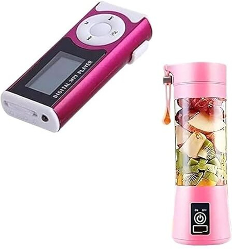 Raptas Combo C1145 Our MP3 Players & Juice Blender for Smooth Blends Anytime, Anywhere 16 GB MP3 Player(Pink, 2.4 Display)