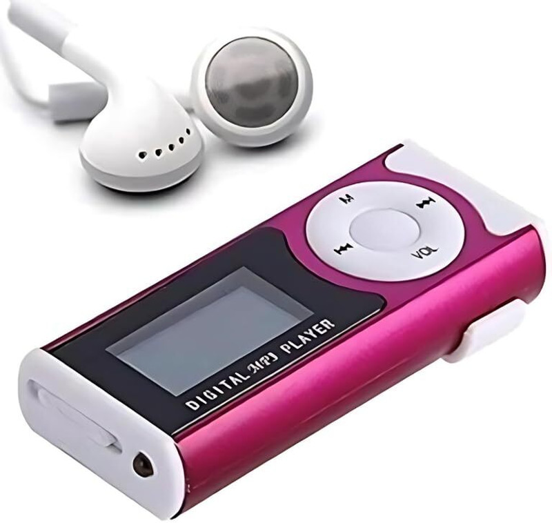 Rhobos Mini MP3 Player with Clip – Digital Screen, Lightweight 8 GB MP3 Player(Multicolor, 2.4 Display)