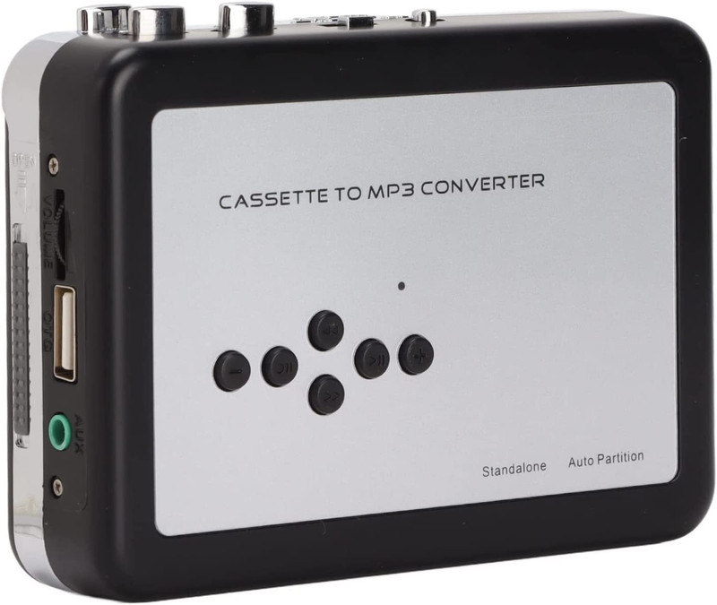 VOOCME MP3 Music Player Audio Converter Recorders Players Cassette to MP3 MP3 Player(Grey, 5 Display)
