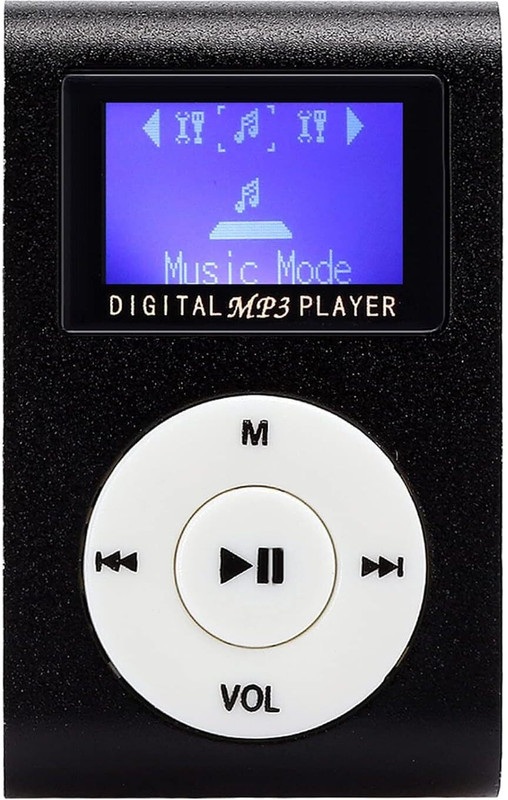 DRUMSTONE Portable MP3 Music Player with LCD Screen & Rear Clip Supports Memory Card 16 GB MP3 Player(Black, 1.8 Display)