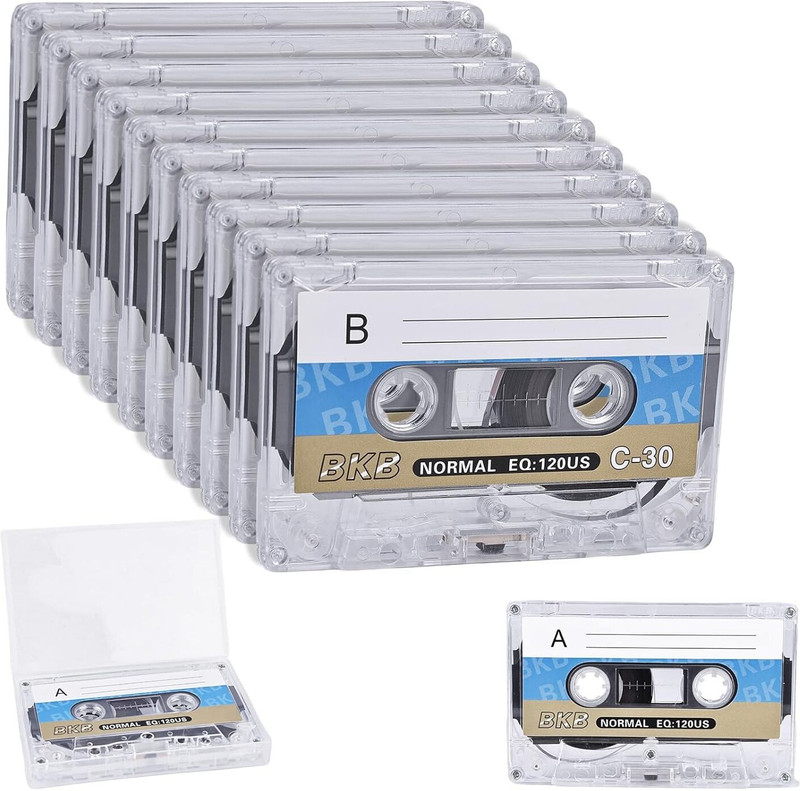 RuhZa High-Performance Magnetic Tape, 45/90 Min for Music (Pack of 10) MP3 Player(White, 0 Display)
