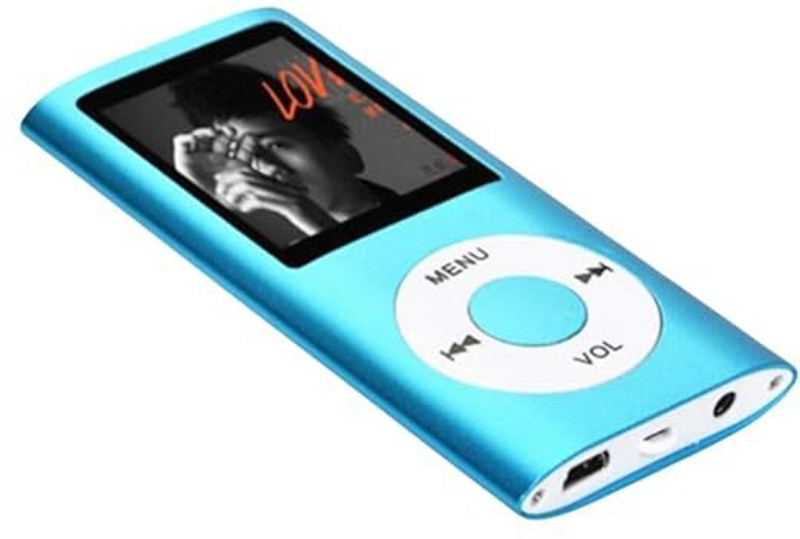 Raptas MP3 Player – Slim, Portable Lossless Music Player 16 GB MP4 Player(Blue, 3.4 Display)