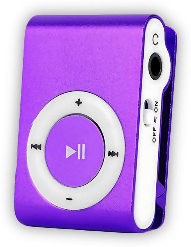 Elevea Mini MP3 Player with Earphone (Memory Not Included) - Purple - 15 Years Warranty MP3 Player(Purple, 0 Display)