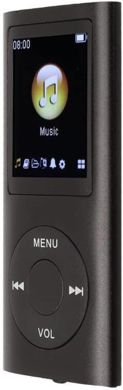 Raptas MP4 Music Player with 8-Hour Playback Lossless Sound, Compact, Portable Player 16 GB MP4 Player(Black, 3.4 Display)