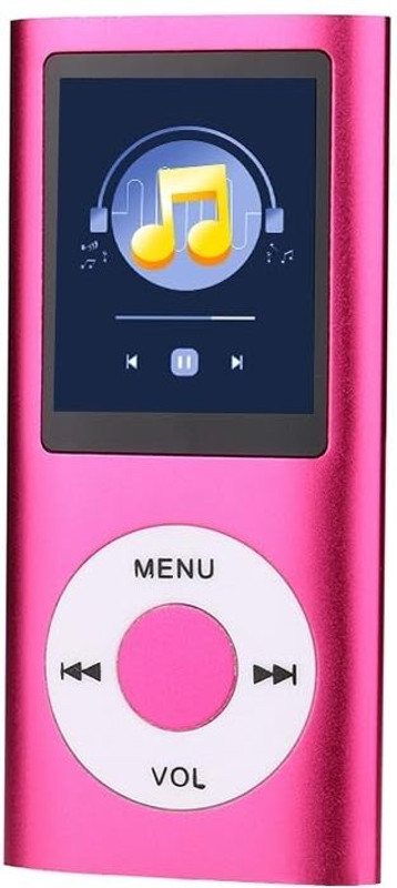 DRUMSTONE Pink 1.8 Inch MP4 Player – Metal Design, Earphone Included & Ideal for Gifting 4 GB MP4 Player(Multicolor, 2.4 Display)