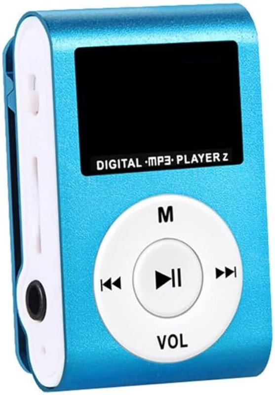 Lipzie Portable Mini MP3 Music Player Clip Design Lossless Sound Compact Device 6 GB MP3 Player(Blue, 1.2 Display)