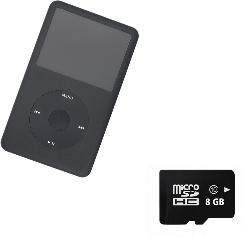 DRUMSTONE Portable MP4 Player with 8GB SD Card, Earphones MP3 Player(Grey, 1 Display)