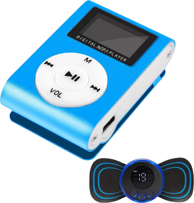 DRUMSTONE Compact Clip-On MP3 Player with Massager 2 GB MP3 Player(Blue, 4 Display)