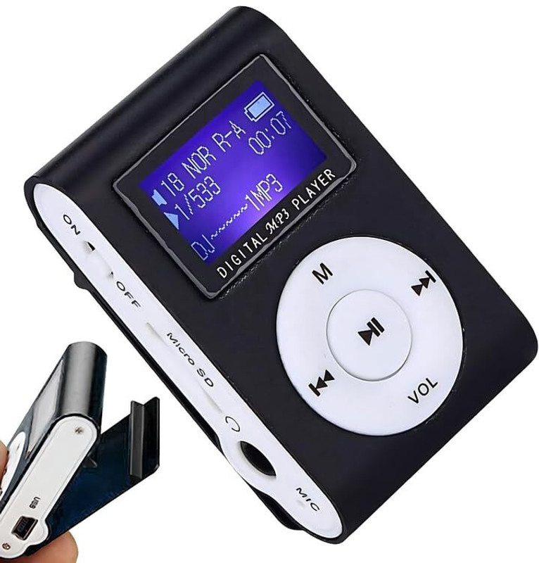 Lipzie Limited Stock – 15-Year Warranty Compact MP3 Music Player with Earphones 32 GB MP3 Player(Black, 1 Display)