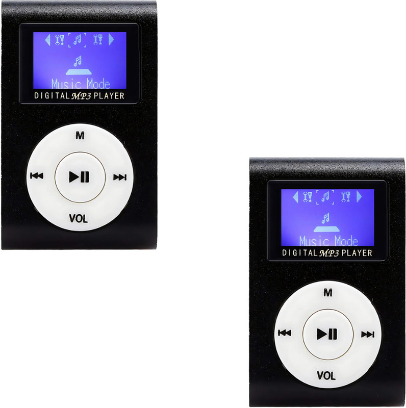 Elevea Buy 1 Get 1 Digital Mini Mp3 Player, Best Gift for Music Lover 15 Years Warranty MP3 Player(Black, 1.2 Display)
