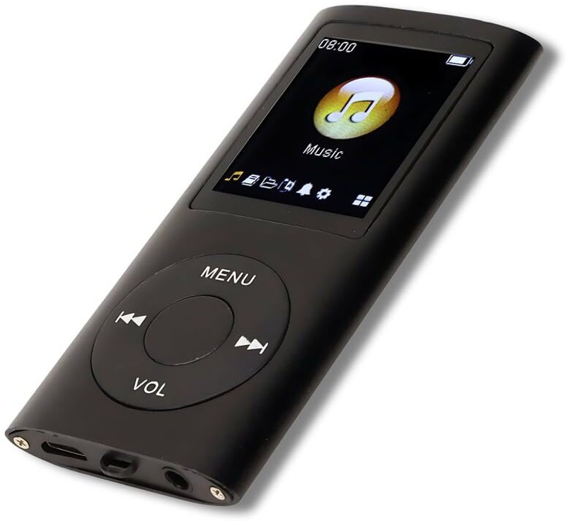 DRUMSTONE Portable Music Player: Enjoy 8 Hours of Playback with This MP3/MP4 Player MP4 Player(Black, 1.43 Display)