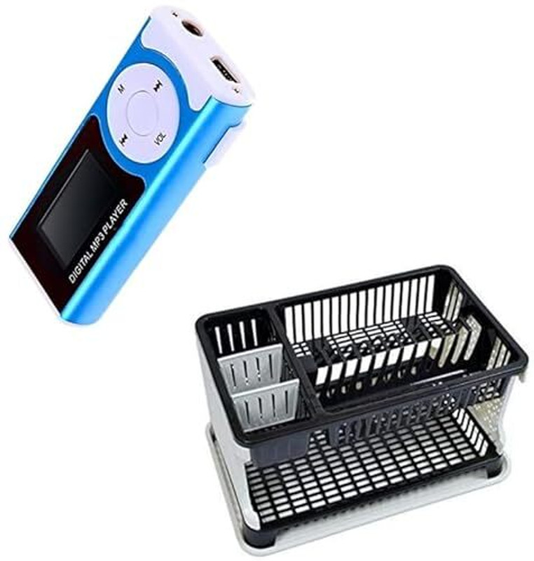 Raptas Combo C1152 Digital MP3/MP4 Music Player & Durable Storage Organizer Rack 16 GB MP3 Player(Blue, 2.4 Display)