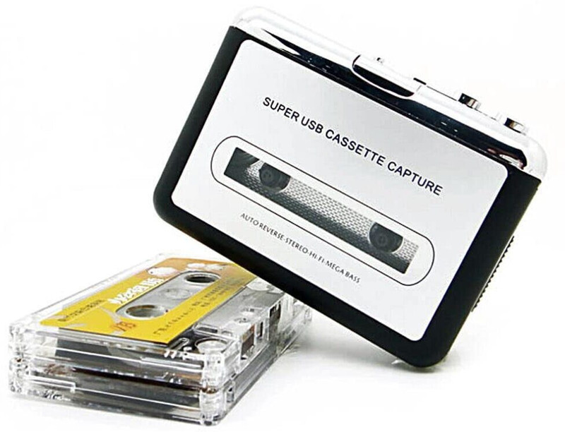 atdaraz Cassette to Mp3 Converter Tape to MP3 Player, Cassette Recorder to PC MP3 CD MP3 Player(Silver, 3 Display)