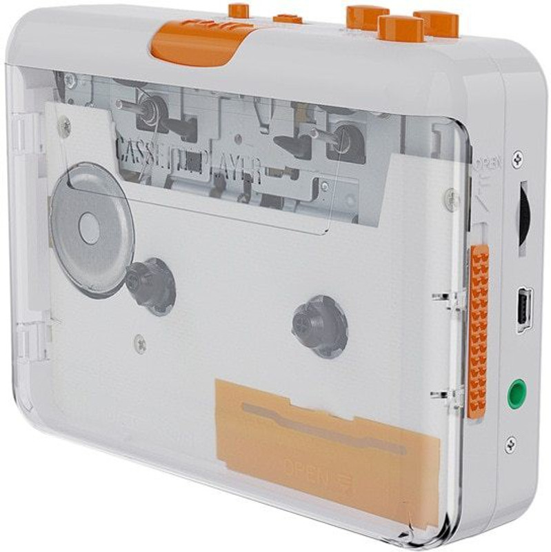 microware Cassette-to-MP3 Converter Capture, Audio USB Portable Tape to PC MP3 Switcher with Earphone MP3 Player(Silver, 2.4 Display)