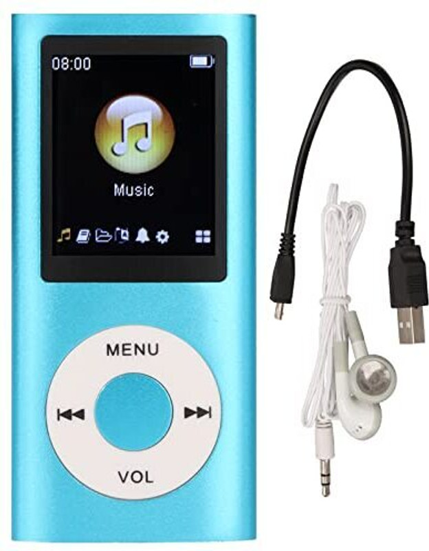 Lipzie Blue Long MP4 Player with Stunning Visuals, Expandable Storage 8 GB MP4 Player(Blue, 1.5 Display)