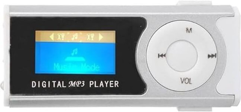 DRUMSTONE MP3 Music Player Set, Portable Digital Music Media Player with Clip 8 GB MP3 Player(Silver, 4 Display)