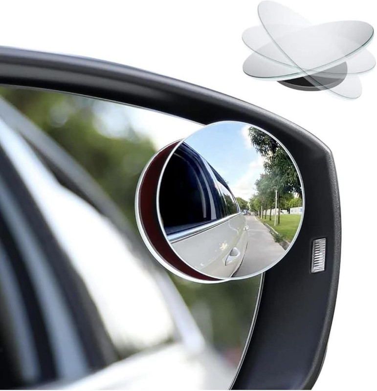 DARDRIS REAR VIEW ADJUSTABLE CURVEX MIRROR Car Mirror Rain Blocker(White)