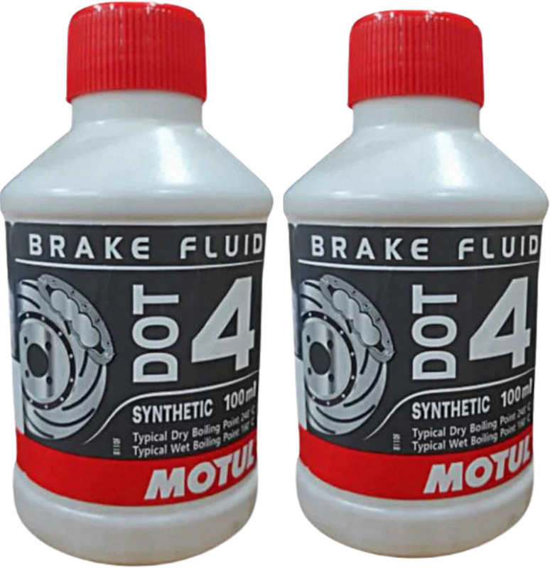 MOTUL DOT4 BRAKE FLUID 100ML FOR Two Wheelers, DOT4 - 100ml - 1qty Combo