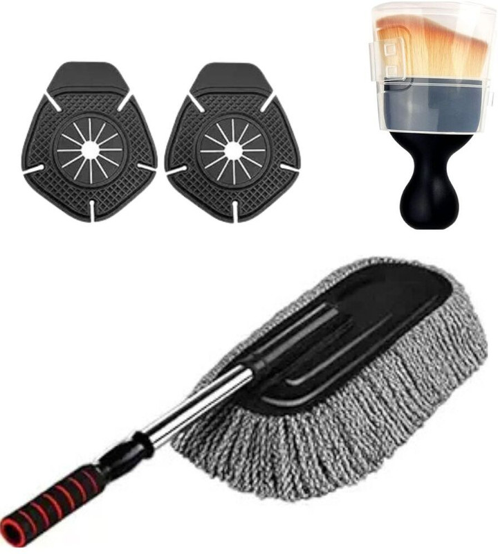 khushmogalhub 1 x Detailing Cleaning Brush with Cover Combo