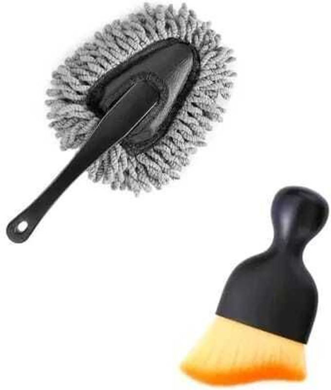 khushmogalhub Premium 2-in-1 Car Cleaning Brush Set. Combo