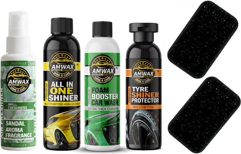 Xcare ALL SHINE COAT 100ML, FOAM BLAST CAR WASH 100ML, AIR FRESHNER 100 ML, TYRE SHINE 100ML Combo