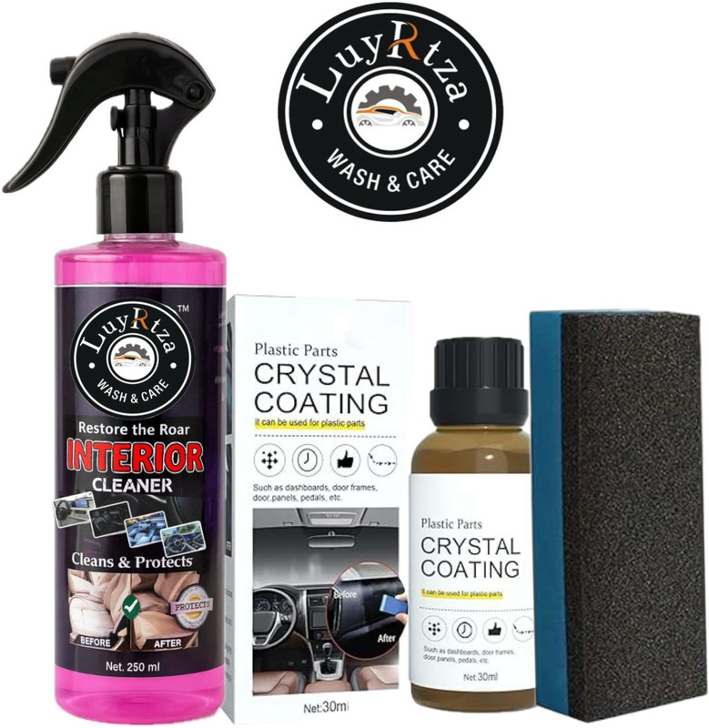 LUYRTZA 1 × Premium Car Interior Cleaner & Liquid Dashboard Polish (30 ml) Combo