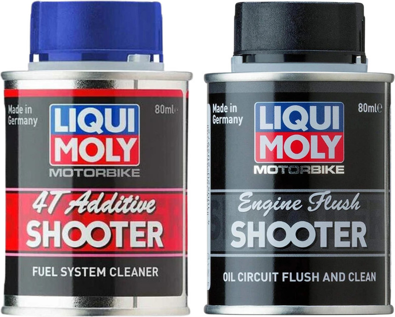 Liqui Moly 4T Additive Shooter 80ML - 1qty, Engine Flush Shooter 80ML - 1qty Combo