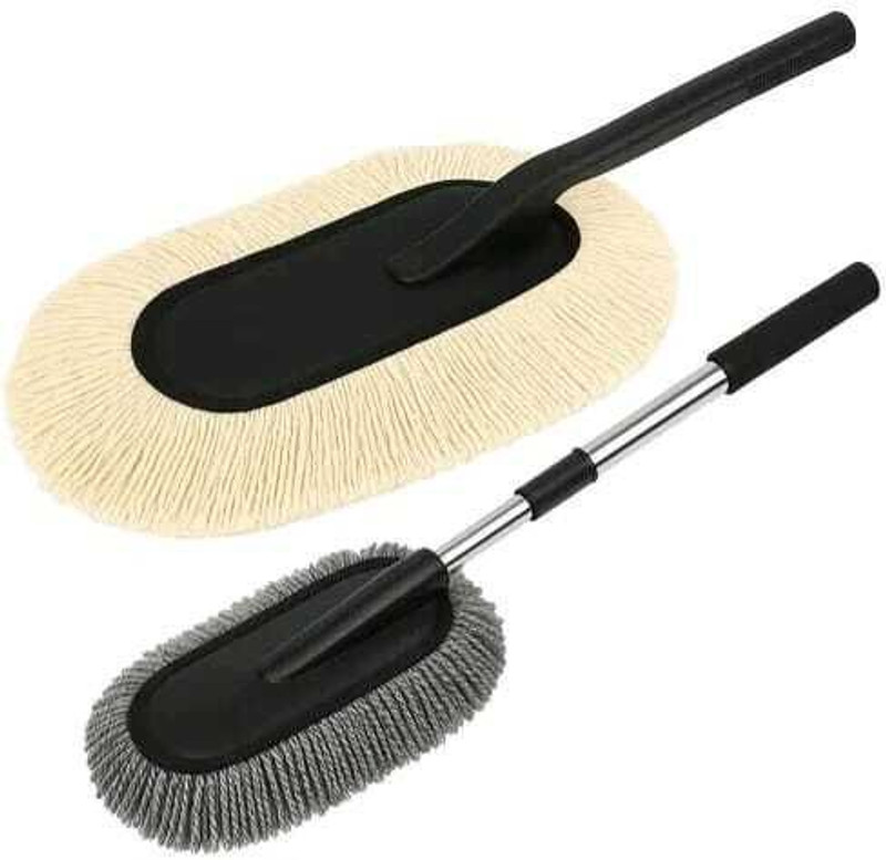 khushmogalhub 1 × Car Duster with 27-inch Handle and Microfiber Brush Head Combo