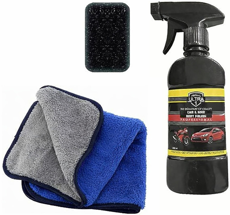 Ultra 1 Car Polish for Bumper, Dashboard, Leather (250 ml) Combo