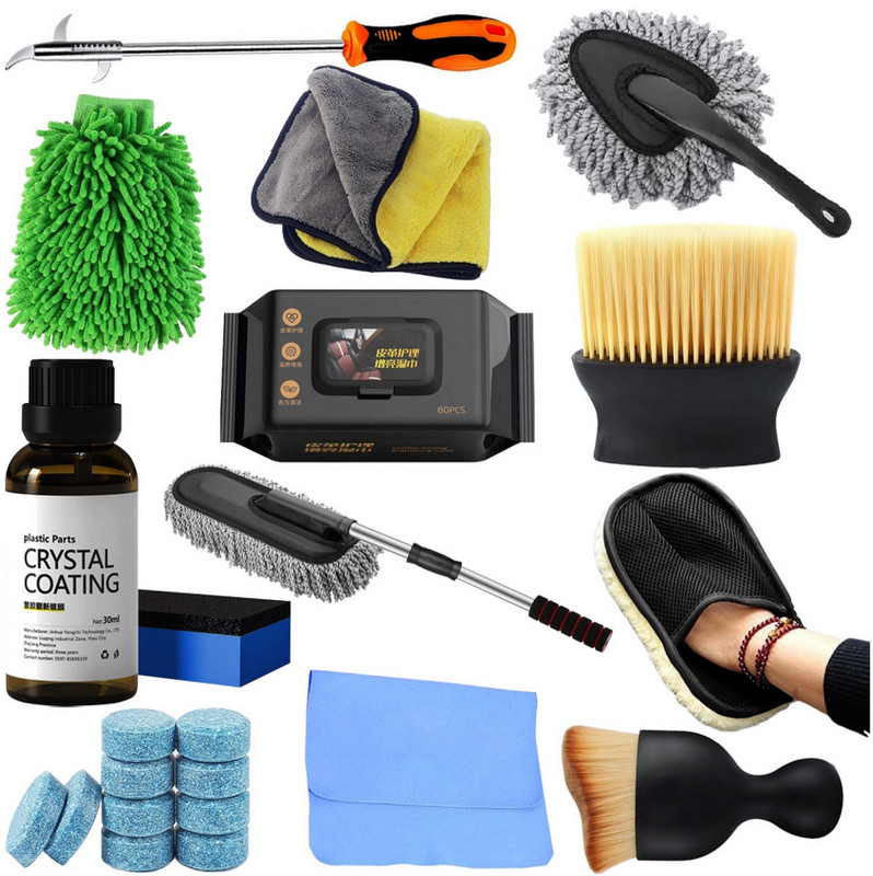 ORIDOR Big Brush-Duster,Coating,Tablet,Gloves,Towel(2),Duster,Stone Remover,Wipes,Mitt Combo