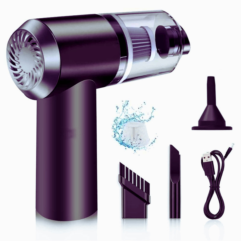 reckon store Portable Car Vacuum Cleaner with Blower Powerful Suction, Reusable and USB Combo