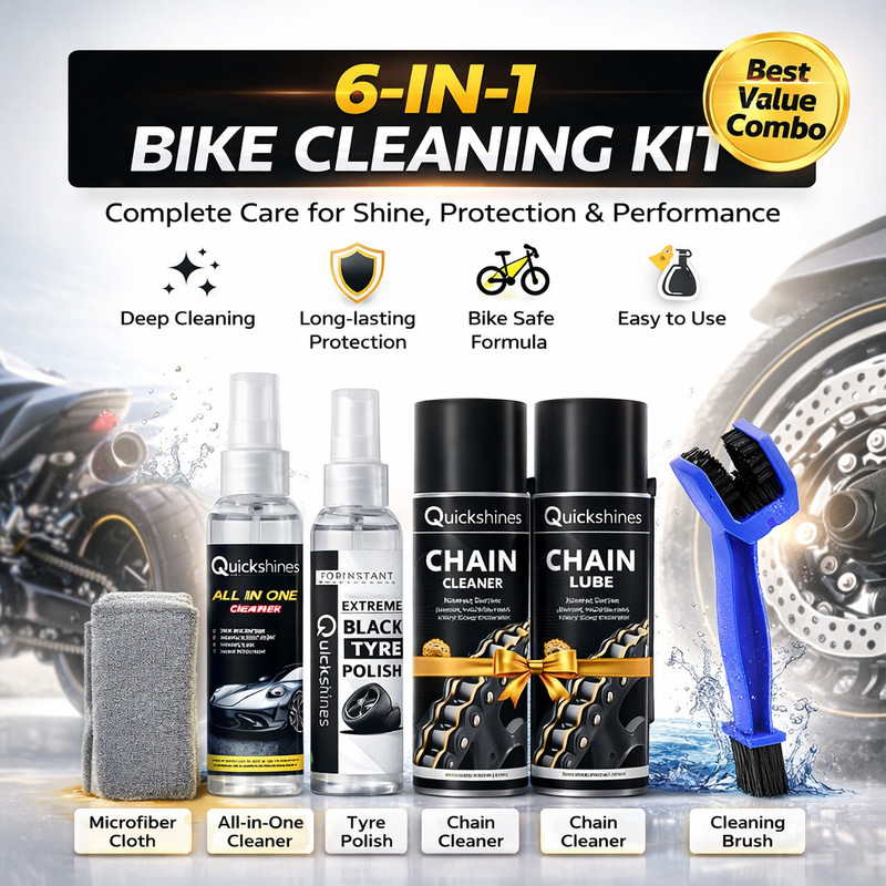 quickshine Advanced Motorcycle Cleaning And Protection Combo Pack Combo