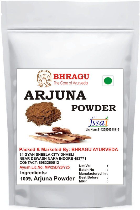 BHRAGU AYURVEDA Arjun Chhal Powder 100% Pure Arjun Powder No Artificial Colors No Preservatives(100 g)