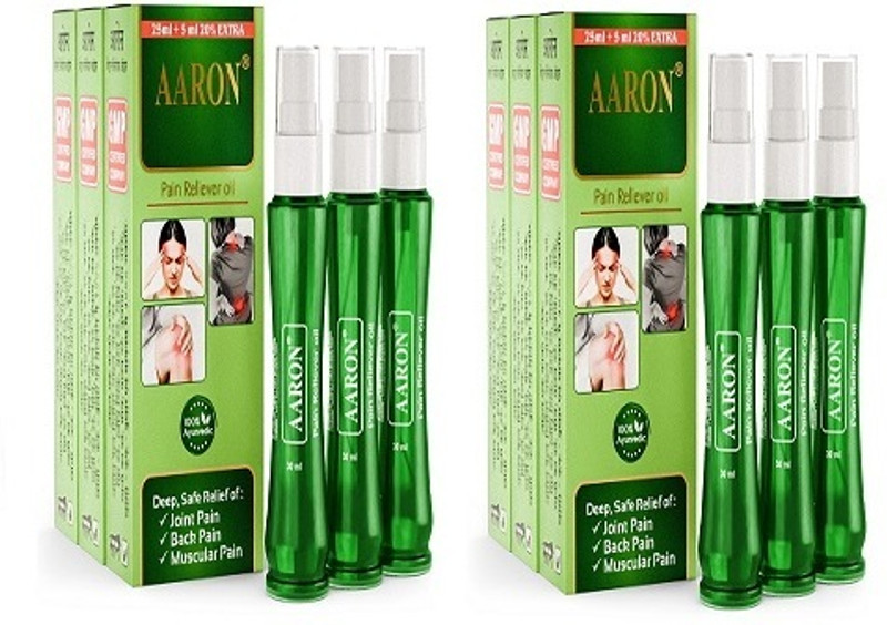 Aaron Ayurvedic Pain Reliever Oil 30ml(Pack of 6, 180 ml)